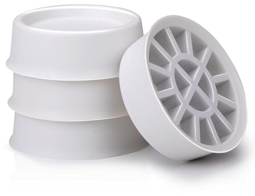 4x VIBRATIONSDÄMPFER für Waschmaschine Trockner 4,5x2cm Weiss Schwingungsdämpfer Anti-Vibration Gummifüße Dämpfer 19