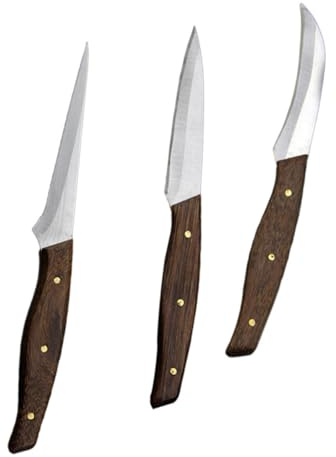 GETAJGHSD Set di Coltelli in Acciaio Inossidabile e Legno per Intagliare Frutta Design Moderno Facili da Usare Utensile per Scolpire e Tagliare Frutta per Ristorante e Hotel