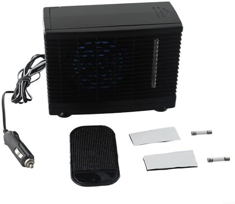 Yuanpgky Ventola di raffreddamento portatile da 12 V per auto e casa, condizionatore d'aria di raffreddamento ad acqua con umidificatore e filtrazione dell'aria, unità di raffreddamento compatta per