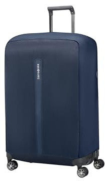 Samsonite TA Revolution - Faltbare Schutzhülle für Koffer Größe L, Kofferhülle passend für 75–79 cm, Reisekoffer Schutz, mit reflektierendem Detail, Blau (Midnight Blue)
