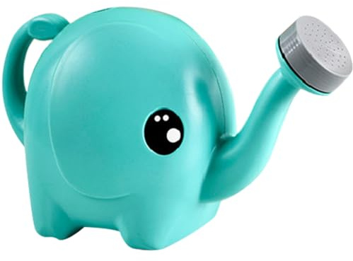 Arrosoir pour Enfants, 2, 5 L en Plastique avec Bec Long – Design éléphant Mignon pour Plantes de Jardin intérieur et extérieur, Bleu