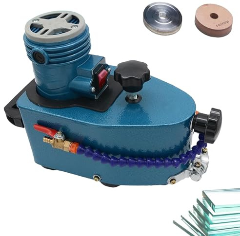 Glass Edge Polishing Machine, Portable Electric Hand-Held Grinder for Acrylic, Marble, Ceramic - 8000r/Min Straight Round Bevelled Edging Tool
