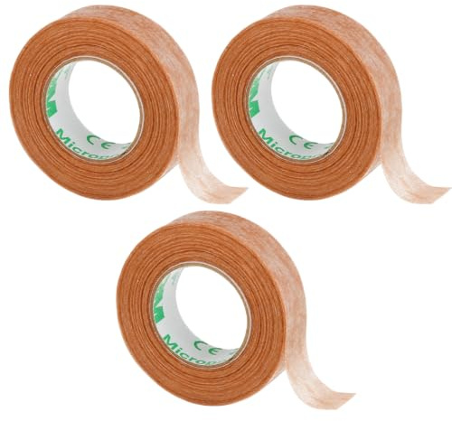 Cinta Micropore - 3 Rollos de Esparadrapo Quirúrgico Hipoalergénico - Cinta Adhesiva Médica para Fijación de Vendajes y Rinoplastia