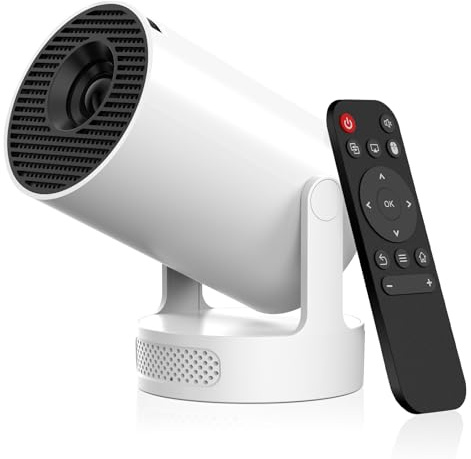Mini Projector, 4K Support HY300 Ultra Projector with Wifi6 and Bluetooth, 5w Soundbase Speaker, Auto Vertical Keystone 210°Rotatable Portable Proyector for Home Bedroom Outdoor
