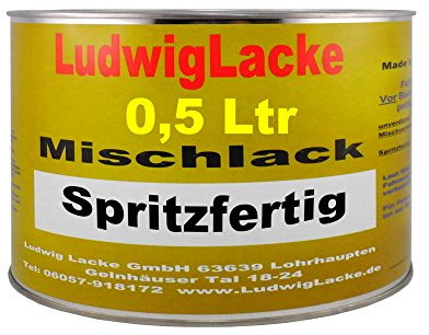 LudwigLacke 500ml spritzfertiger Autolack für Audi Silbersee Metallic LY7W Bj.98-09