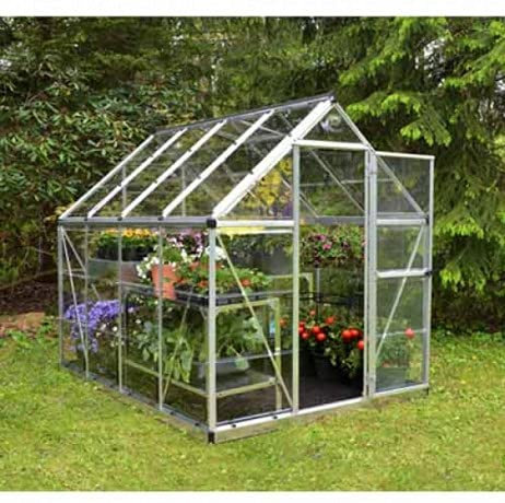 Canopia Serre de Jardin en Polycarbonate Harmony 4,50 m², Couleur Vert, Ancrage au Sol Oui