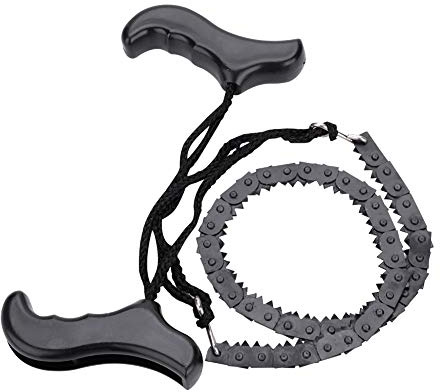 Portable Lightweight Metal Manual Pocket Chainsaw Outdoor Cam Hand Chain Saws Emergency Survival for Cam Hiking Gardening Wood Tree Cutting Hunting Tools
