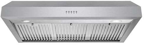 COSMO UC36 36 in. Haven Collection 380 CFM Ducted Under Cabinet Range Hood, LED Lights, Button Controls, Stainless Steel