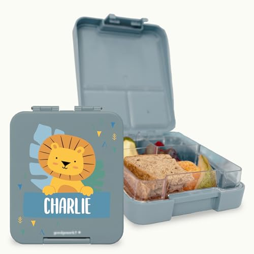 BIENMARQUER - Lunch Box Personnalisable Enfant - Boîte à Goûter | Boîte à goûter pratique - Compatible micro-ondes et lave-vaisselle - Parfait pour l'école et les sorties