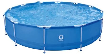 Avenli Pool 420 x 84 cm Stahlrahmen Aufstellpool ohne Pumpe & Zubehör blau rund Framepool Swimming Schwimmbecken Ersatzpool (427 x 84 cm)