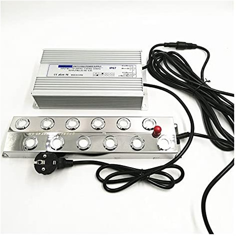 Z-LIANG Atomizadores 12 Humidificador de Cabeza + Fuente de alimentación Impermeable Mistola Mistadora Atomizador Atomizador Industrial Fogger for Setas Accesorios para Fuentes de Interior