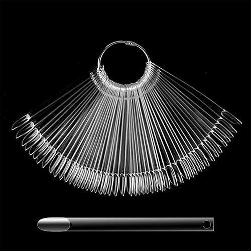 Rnitle Unghie Finte per Espositore, per Prova Smalto, Mensola per Ventola Finta con Anello in Metallo