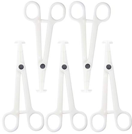 MAGICLULU 5stücke Einweg-diagonalzangen Für Körperpiercings Weiß Einwegkunststoff Piercingzange Seitenschneider Nadelschlüssel Zange Für Körperpiercings