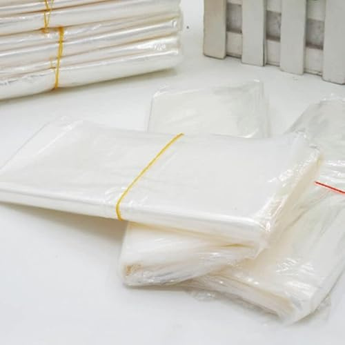 50/100 Stück transparente Schrumpffolie in mehreren Größen, Heißsiegelbeutel, Geschenkverpackung zum Verpacken von Seifen, Box, Gläsern, Kosmetik, 100 Stück, 10 x 15 cm