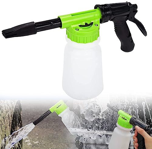 EHOTER Schaumpistole Autowäsche Gartenschlauch Spritzpistole Autoschaumlanze mit 6 Bewässerungsmodi Schaumkanone Gartenbrause für Bewässerung Rasen Haustier Baden Bürgersteig Reinigung