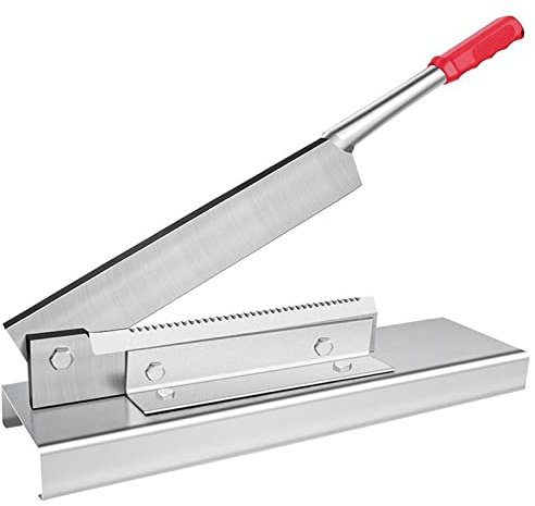 Rebanadora de carne manual, máquina cortadora doméstica de acero inoxidable, rebanadora de carne para carne seca, pollo, tocino y maíz, barra de acero de 60 cm