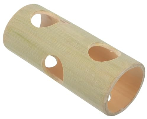 OATIPHO Hamster Tunnel Aus Bambus Handgefertigt Als Versteck Und Spielröhre Für Zwerghamster Und Kleine Haustiere Rückzugsort Und Erkundungstunnel 7X7X7 Zoll