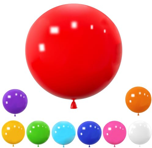 Wiletasz 9 Stück große 36 Zoll Luftballons, riesige Luftballons aus Latex, extra große Luftballons für Geburtstag, Hochzeit, Party, Festival, Event, Karneval, Dekorationen