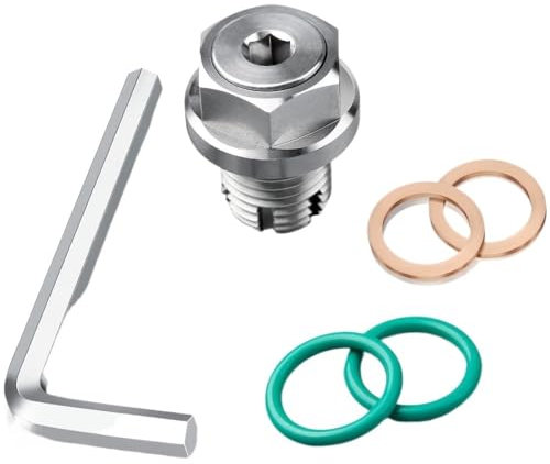JCAKES M14,1-1,5 x 15 mm Übergroßer Piggyback-Ölablassstopfen, selbstschneidendes Ölwannengewinde-Reparaturset aus Edelstahl