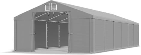 DAS COMPANY Lagerzelt 6x12m Wasserdicht Grau Zelt 560g/m² PVC Plane Hochwertig Zelthalle Winter SD - dachzelt hartschale - dachzelt hartschale - Garten Pavillion - Lagerzelt