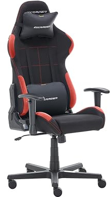 DXRacer 1.2 FD01 /NR -NEW- Gaming-/ Büro-/ Schreibtischstuhl, mit Wippfunktion Gaming Stuhl Höhenverstellbarer Drehstuhl PC Stuhl Ergonomischer Chefsessel, schwarz-rot