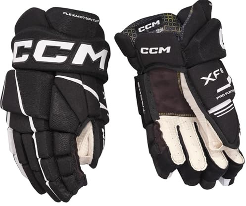 CCM Tacks XF80 Junior ishockeyhandskar (svart/vit, 25 cm)