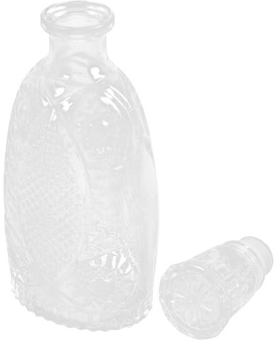 LABRIMP Carafe à Décanter en Verre 800ml, Design Poisson Plat, Surface Lisse, pour Conserver le Vin, Décoration Élégante de Table