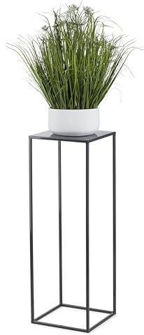 HowHomely Blumenständer Metall Graphitgrau 70 cm Hoch - Solider und Robuster Blumenhocker Metall - Pflanzenständer für die Dekoration in Wohnzimmer Schlafzimmer oder Büro