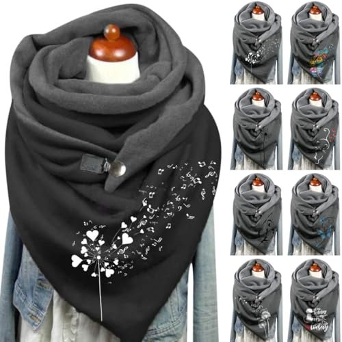 Winterschal Damen, Schal Damen Winter Dreieckstuch - Lang Halstuch Soft Warm Dreiecksschal Weiche Dreieckstücher Leichte Damenschal Baumwoll Wrap Kuschelig Schal Decke Dünne Schals