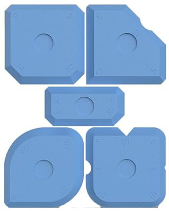 5 Stk Fugen-Glätter Silikon Caulking Werkzeug Kit, Silikonabzieher Fugenabzieher Fugenspachtel Glättspachtel Silikonspachtel Silikonglätter Silikonabzieher Silikon Abzieher Fugenkratzer