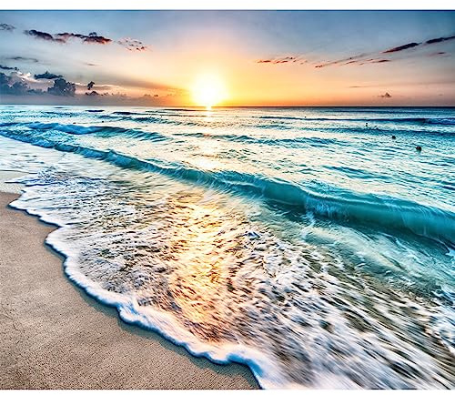 murando - Carta da Parati Lavabile per Muro per Bagno, Mare, 350x256 cm | Fotomurale per Cucina, Moderno Murales, Decorazione da Muro XXL, Poster Giganti da Parete, Tramonto, Produzione Europea