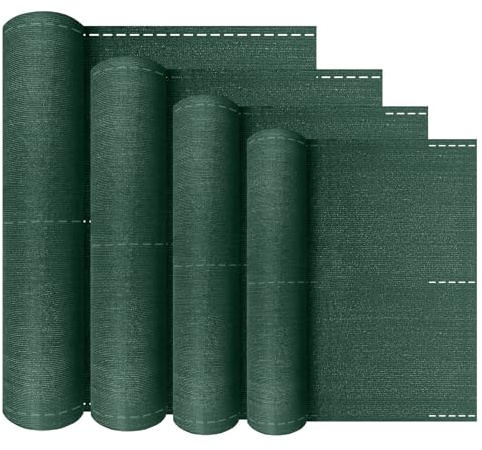 LZQ Toile d’ombra, 150 g/m², en PEHD, résistante aux UV, résistante aux intempéries (vert, 2 x 10 m)