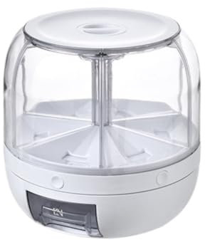 IWENZHKPA Cereal De Dispenser Cereal Dispenser Rice And Cereal Storage Container Rotating Candy Rice Food Dispenser Cereal Dispenser Countertop(27x24cm)