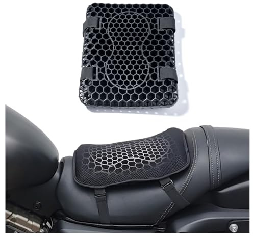 Cuscino per Sella per Moto in Gel, Ammortizzante Cuscino Sella Moto, Struttura a Nido D'ape Cuscino Sedile Moto, Adatto per Lunghe Pedalate, per Triumph Daytona 675 Speed Triple 1050 Street 800