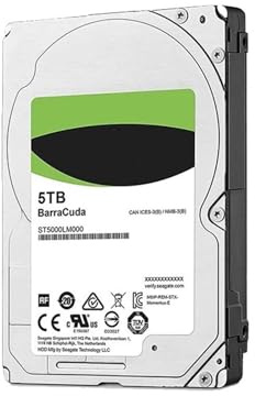 JXCHSWOU Disco rigido interno da 5 TB, 4 TB, 2,5 pollici, cache da 128 MB, SATA da 6 GB/s fino a 140 MB/s, disco rigido da 15 mm(5TB)