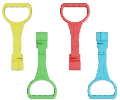 Baby Pull Up Rings, Playpen Pull Up Rings, 4Pcs Baby Play Pen Ring, Babys Crib Hanging Ring, Crib Pull Tab, Bed Stand Up Armrest for Cot Playpen Strollers, Babys Walking Assistant Accessory