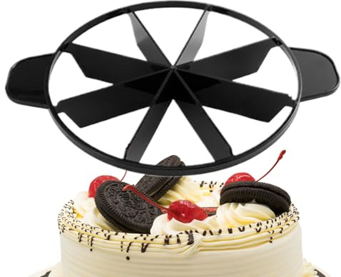 Till och med tårtskärare: tårtskiva dekorationsverktyg fondant flan serveringskniv dessertskärare bakning portionsdelare bakning bakning tårtserver ac