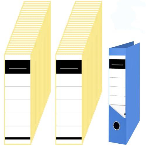 Ordnerrücken Selbstklebend, 19 x 5,4cm Rückenschilder Ordner Breit | 50 Stück Aufkleber Ordnerrücken, Ordner Etiketten für Büro Bibliothek Archivierung