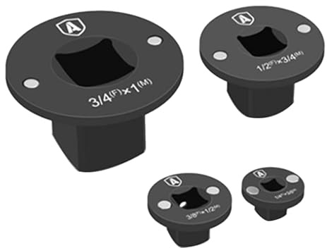 Hyuduo Low Profile Impact Socket Adapter Set, Drive Ratchet Adapter with Magnetic Fixture for Sockets Impact Wrenches, for Repairs Industrial Maintenance