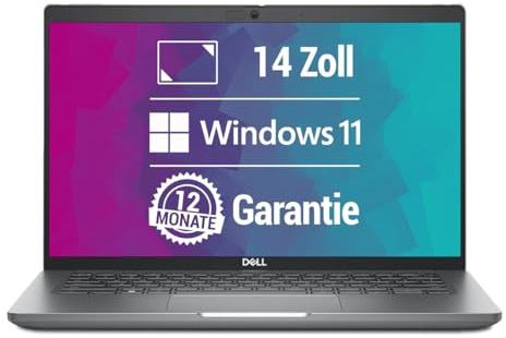 Dell Laptop mit 14 Zoll Full HD Display, Intel Core Ultra 5-135U, 32 GB DDR5 RAM, 512 GB NVMe SSD, Intel Arrow Lake Grafik, mit Windows 11 Pro, QWERTZ Tastatur, schwarz
