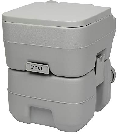 VINGLI Camping Toilet with 12L Fresh Water & 20L Waste Tank, Portable Toilets for Adults, Flushable Commode for Camping Trip, Campervan, Emergency