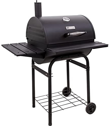 American Gourmet 21302030 625 Holzkohle-Fassgrill, schwarz