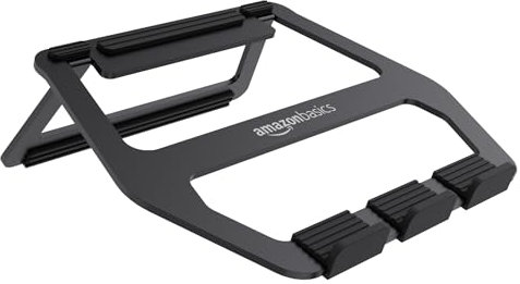 Amazon Basics Foldable aluminum stand for portable PCs with display up to 33 cm (13), Black