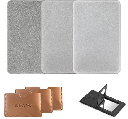 SHARPAL 116N Credit Card Size Diamond Sharpening Stone Knife Sharpener丨Home and Garden Tool Sharpener (3-Pack: Coarse/Fine/Extra Fine)