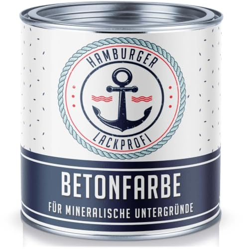Hamburger Lack-Profi Betonfarbe SEIDENMATT Hellrotorange RAL 2008 Orange Bodenfarbe Bodenbeschichtung Betonbeschichtung Fassadenfarbe (1 L)