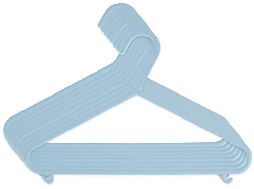 Bieco 04014155 Set di 8 Grucce Appendiabiti per Bambini, 29,5 x 18 x4,18, Blu