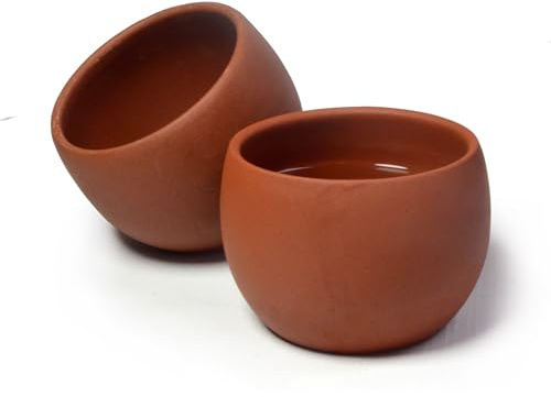YXHUPOT Teetassen, 200 ml, chinesische Yixing-Ton, Zisha-Tasse, einfacher GongFu-Tee, 2 Stück