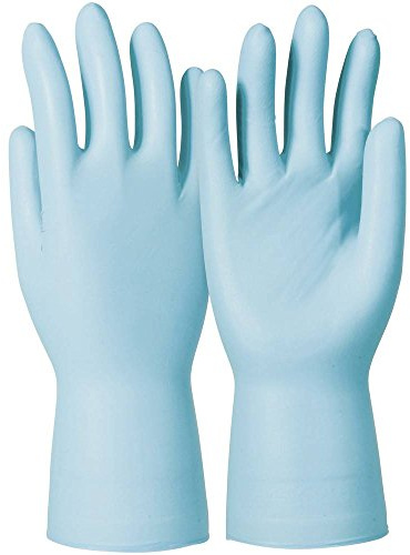 KCL Dermatril P743 Einwegschutzhandschuh Nitril, Aql < 0, 65 Level 3, puderfrei, Blau, Lange Stulpe Box/50Stk. VE/10Boxen