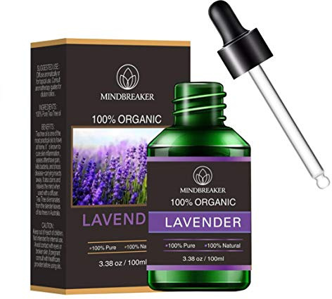 Aceite Esencial de Lavanda Orgánica, Aceites Perfumados de Aromaterapia Orgánica Aceites Esenciales 100% Puros Terapéuticos de Grado Premium - Botellas (100 ml)