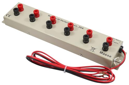 WITTKOWARE Netzgerät-Verteilerleiste mit 4mm Bananenbuchsen, 6-Fach, max. 20A